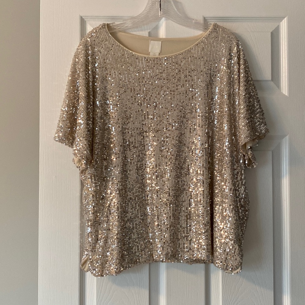 H and M gorgeous sequin top. Size L